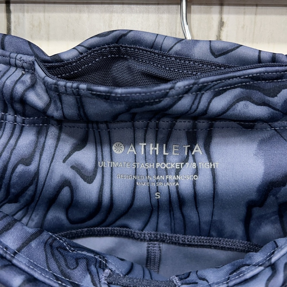 Athleta Ultimate Stash Pocket 7/8 Tight Legging Blue Size Small - Picture 6 of 6